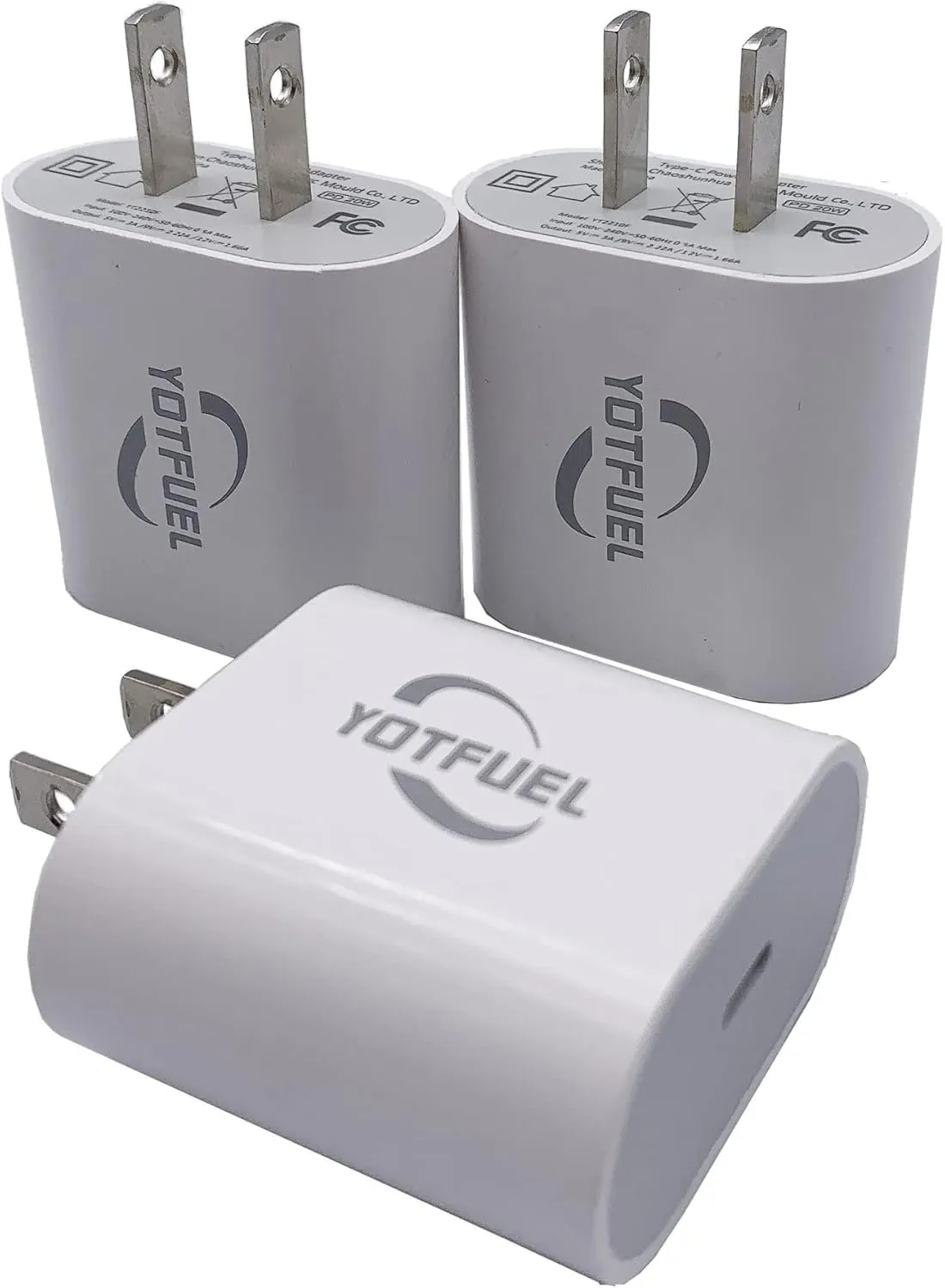 20W USB-C Power Adapter Fast Charger Block Wall Charger PD Charging Cube Wall Plug Portable Travel Charger Cube for iPhone, Samsung Galaxy