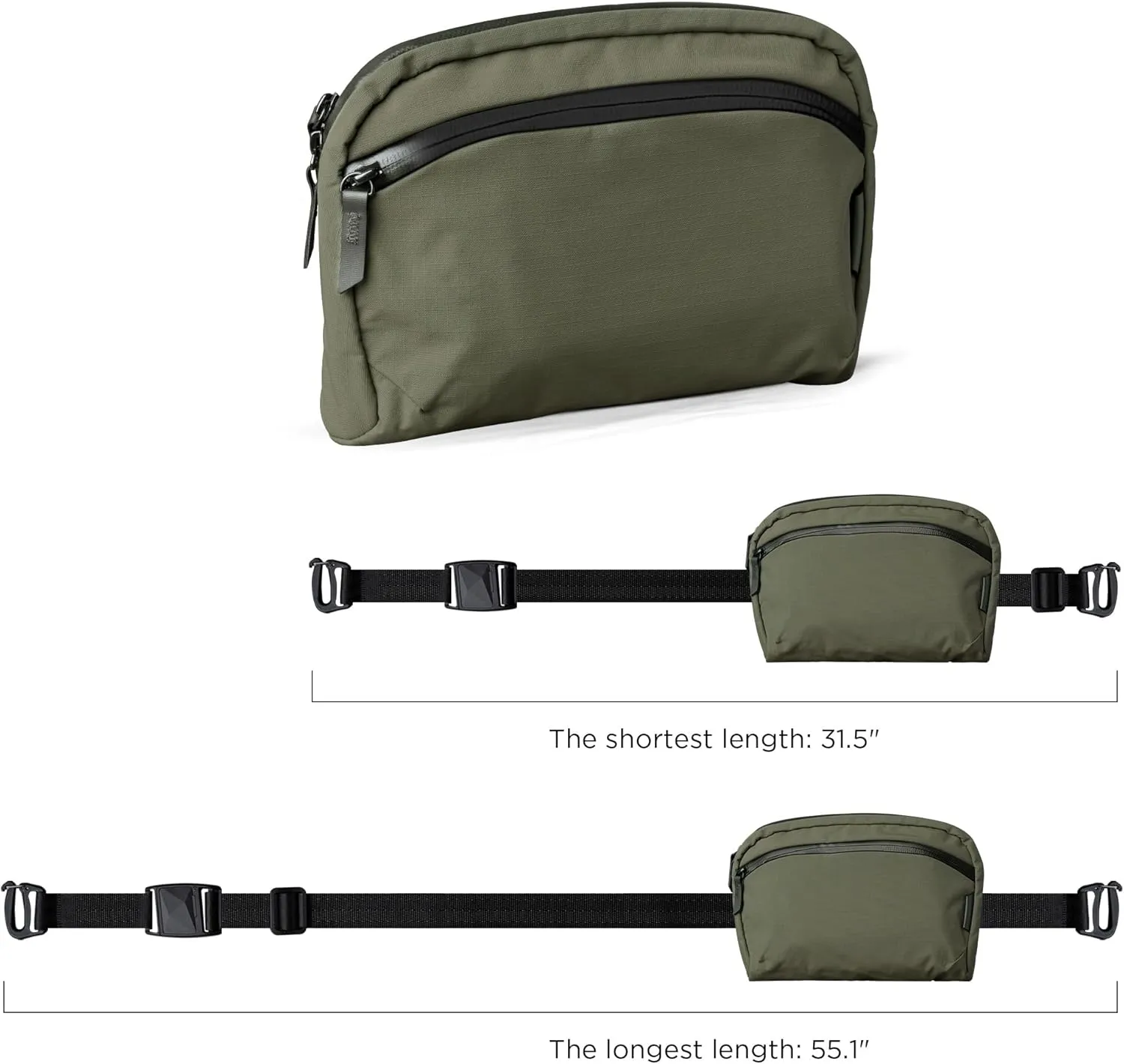 ALPAKA Flight Sling 2L-Crossbody Sling Bag For Men Travel Lightweight,Portable, Packable,with Quick Release Shoulder Strap
