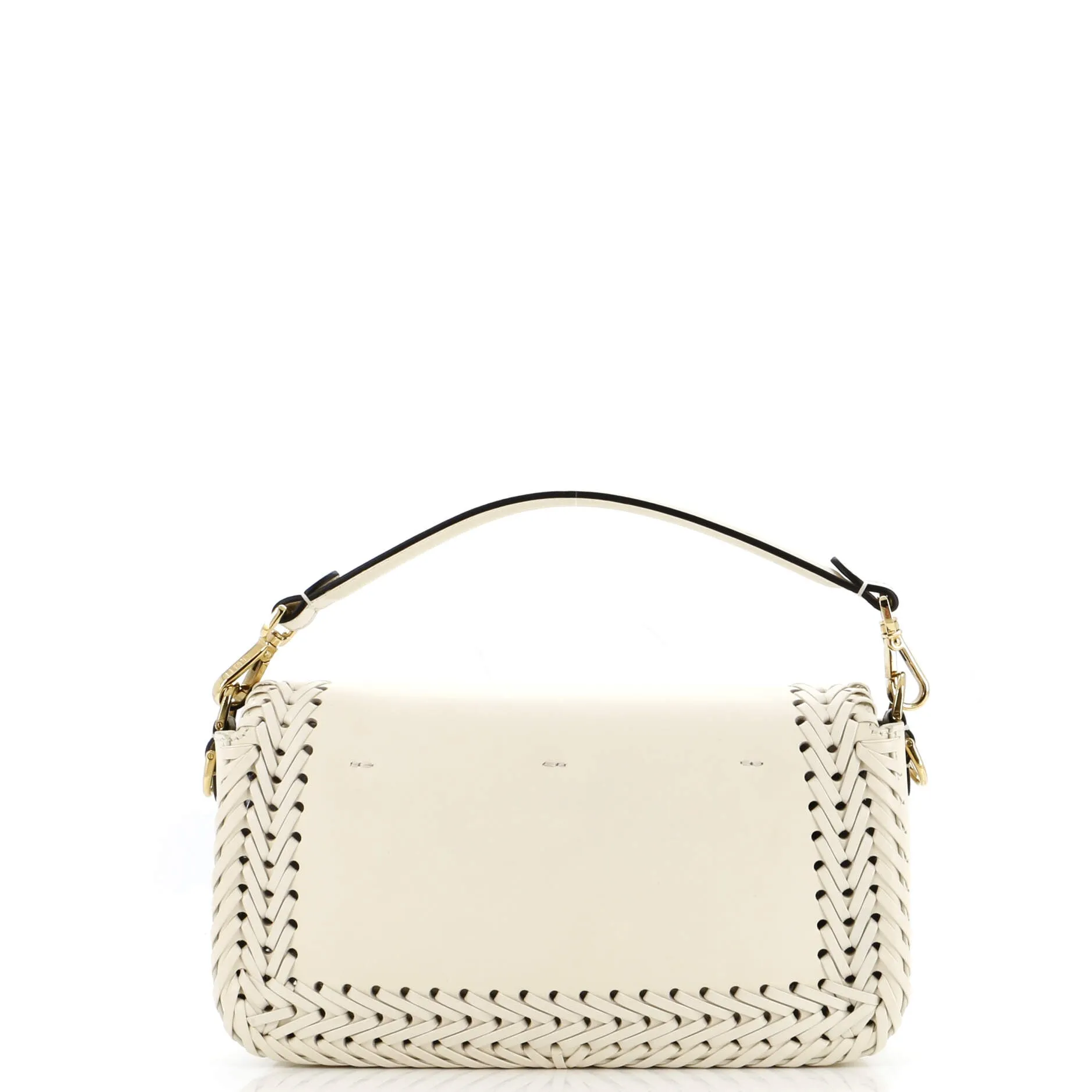Baguette NM Bag Leather with Woven Detail Medium