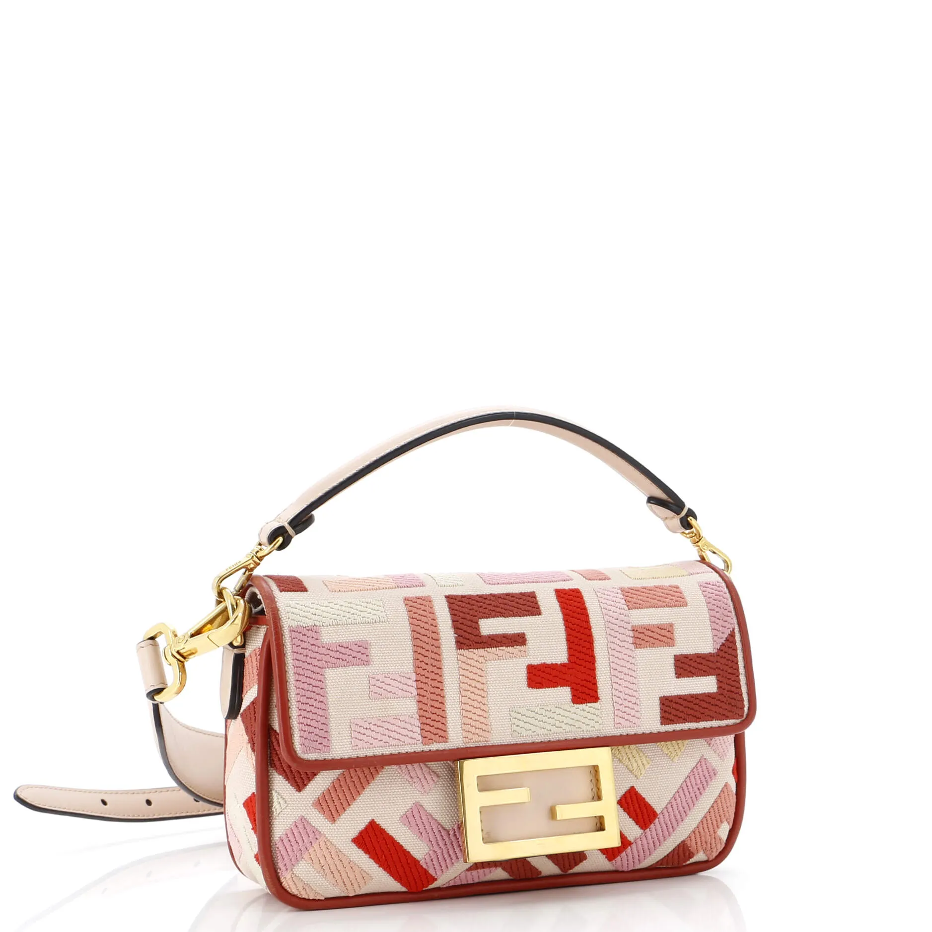 Baguette NM Bag Zucca Embroidered Canvas Mini