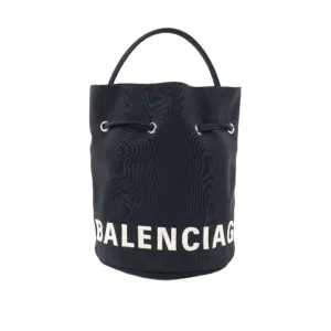 Balenciaga Bucket Bag Canvas Black