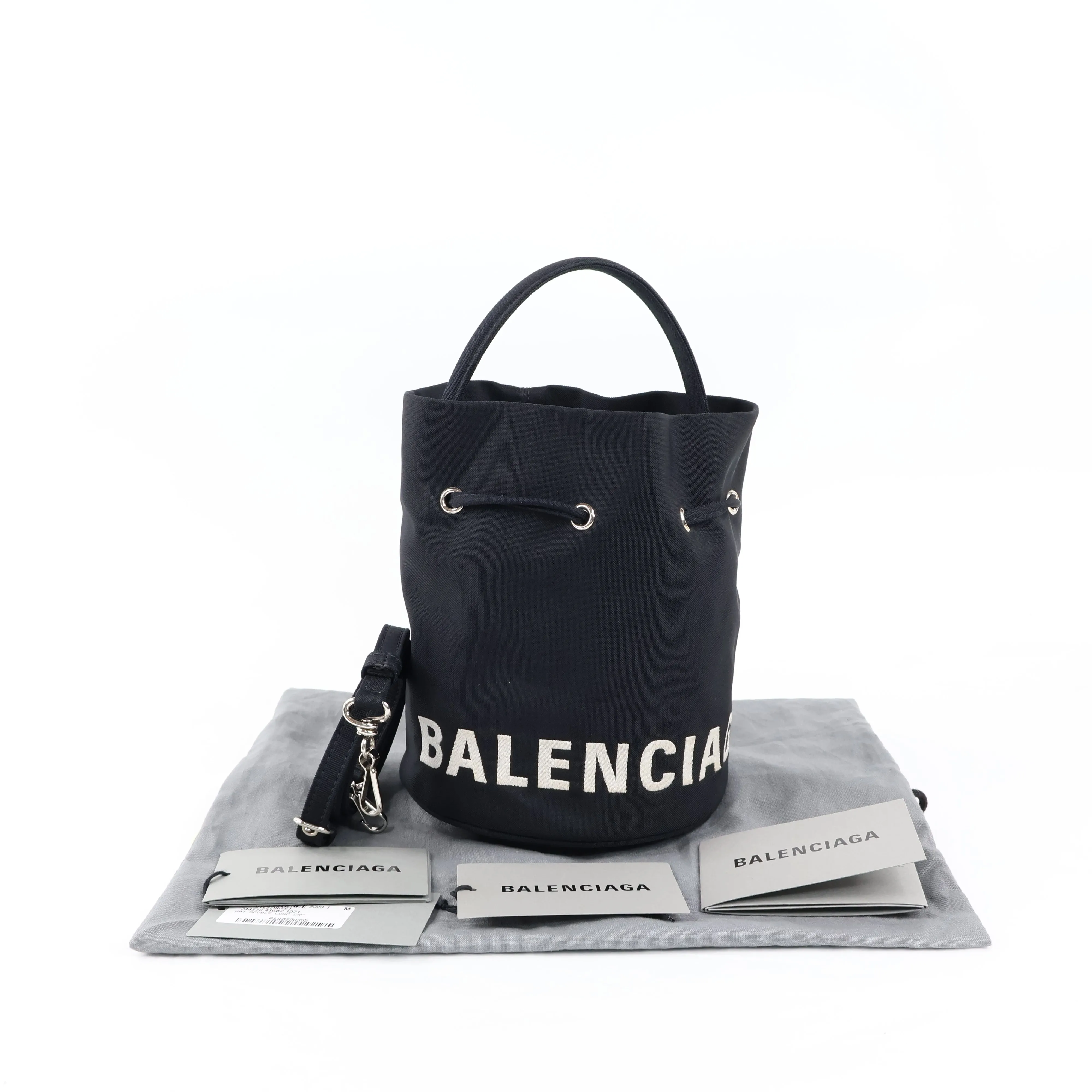 Balenciaga Bucket Bag Canvas Black