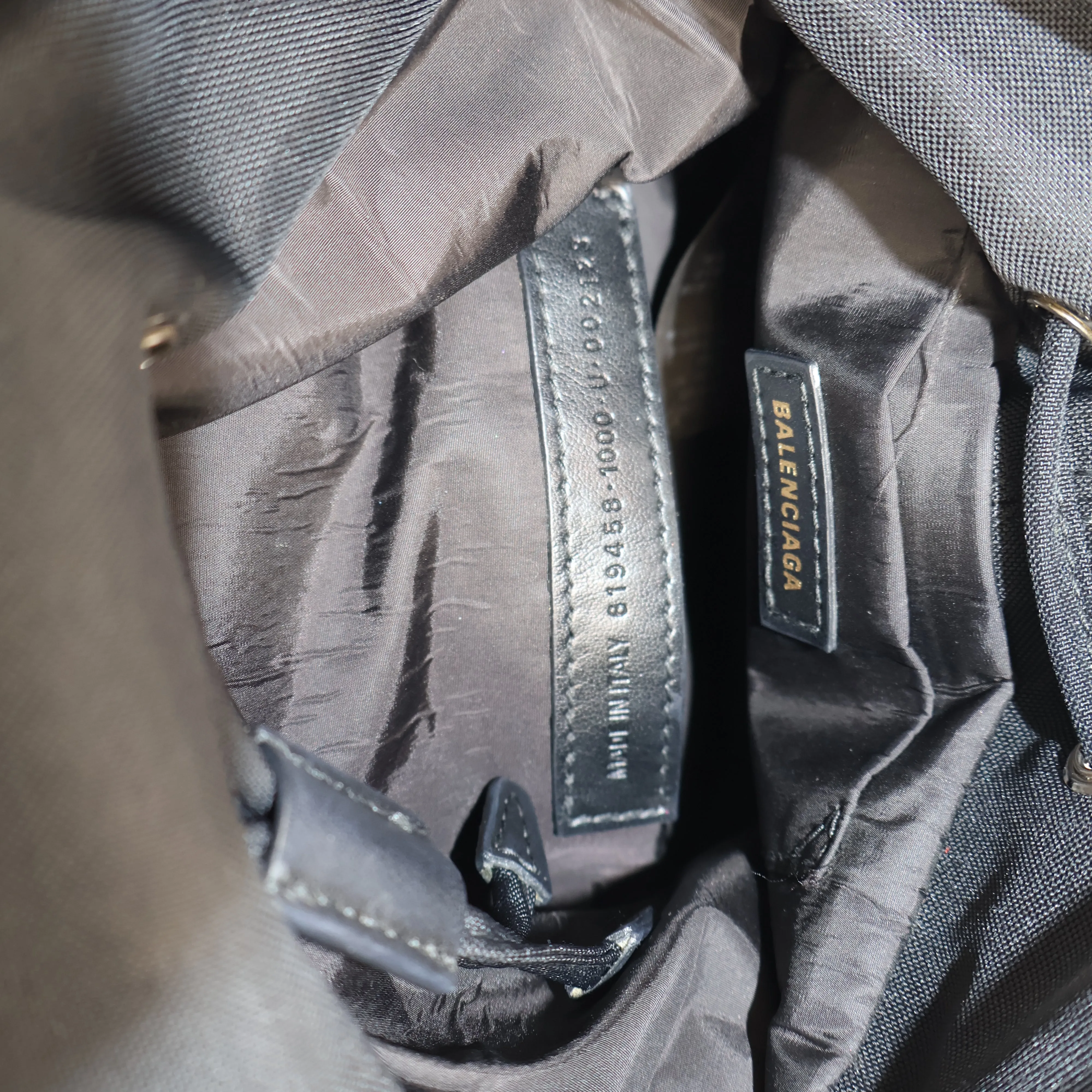 Balenciaga Bucket Bag Canvas Black