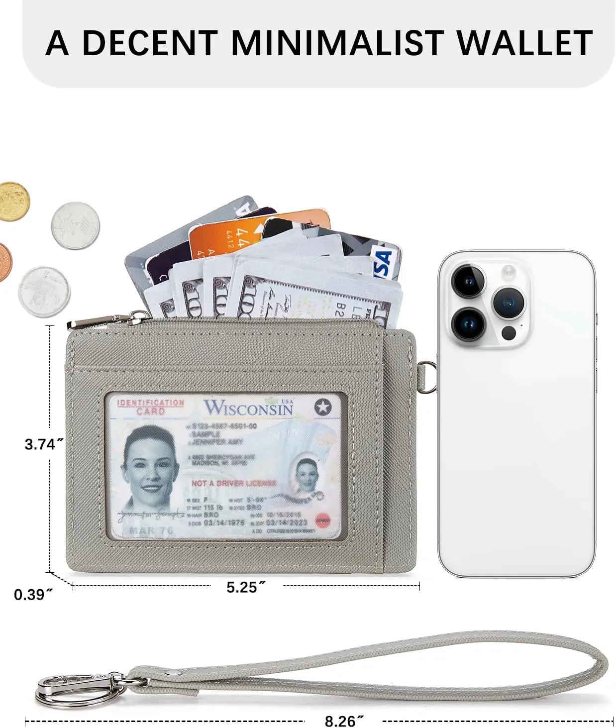 BOSTANTEN Small Wallet For Women RFID Leather Credit Card Holder Slim Wristlet Keychain Wallet With Zipper Pocket