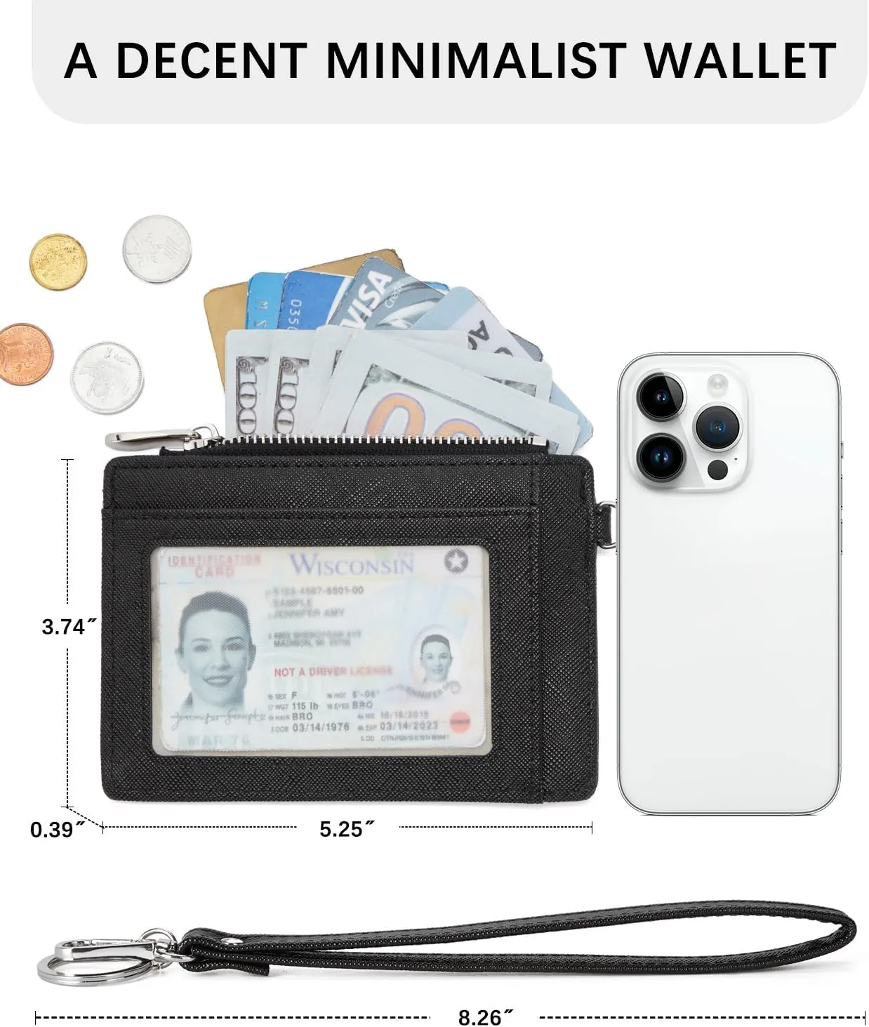 BOSTANTEN Small Wallet For Women RFID Leather Credit Card Holder Slim Wristlet Keychain Wallet With Zipper Pocket