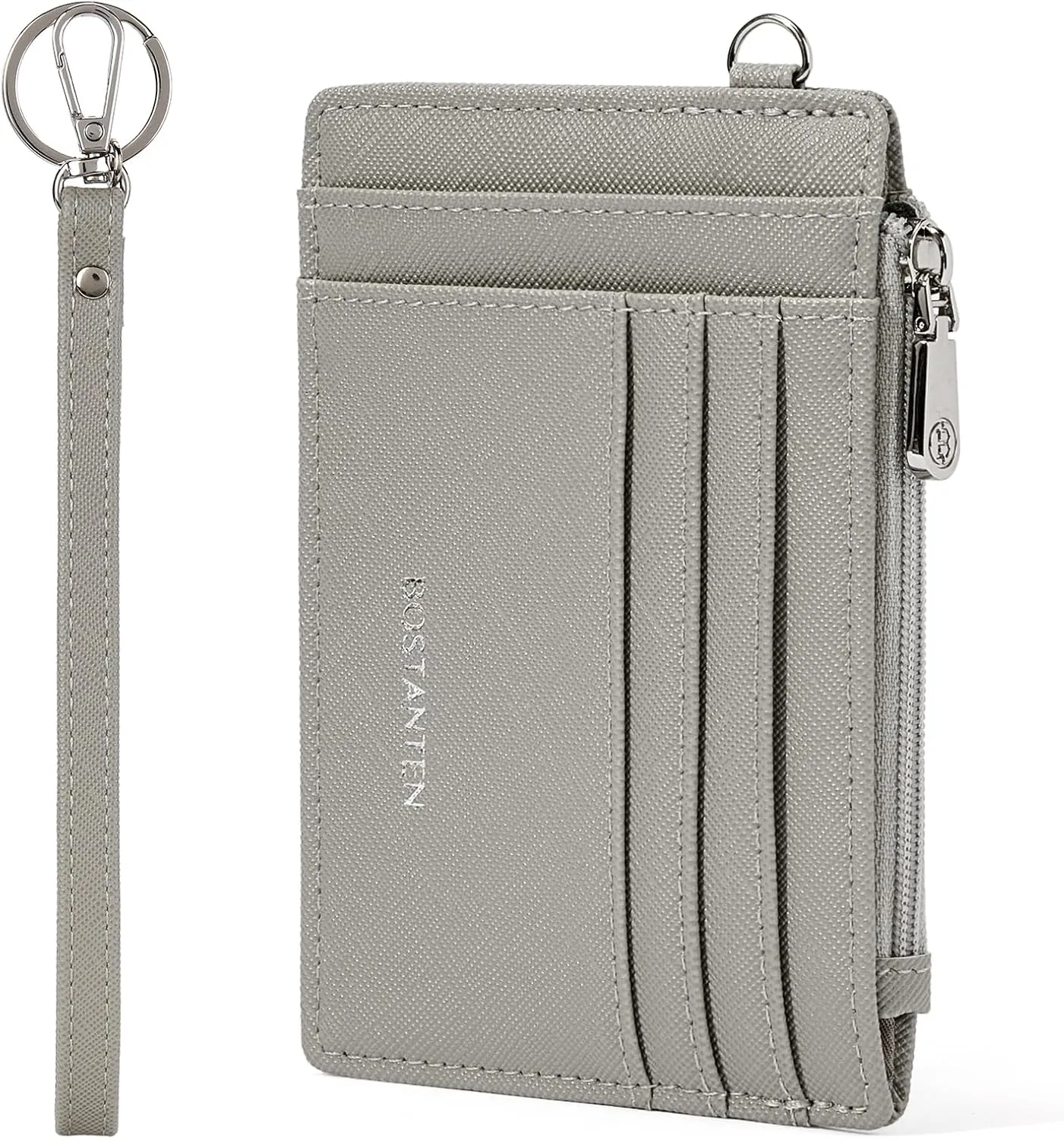 BOSTANTEN Small Wallet For Women RFID Leather Credit Card Holder Slim Wristlet Keychain Wallet With Zipper Pocket