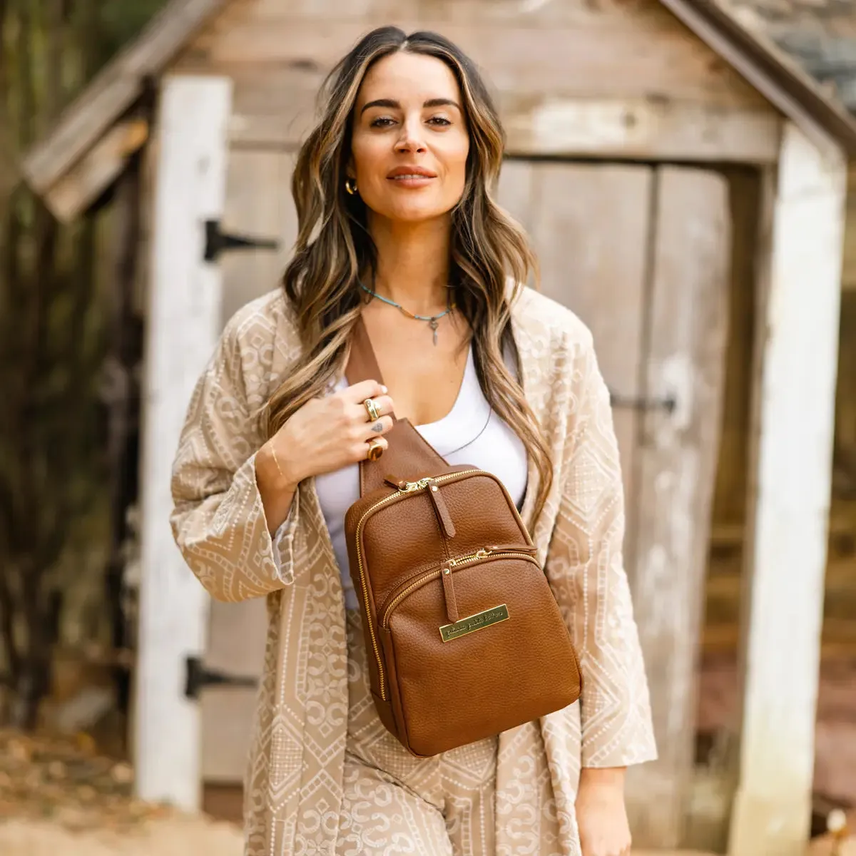 Boxy Backpack in Cedar & Accessory Bundle