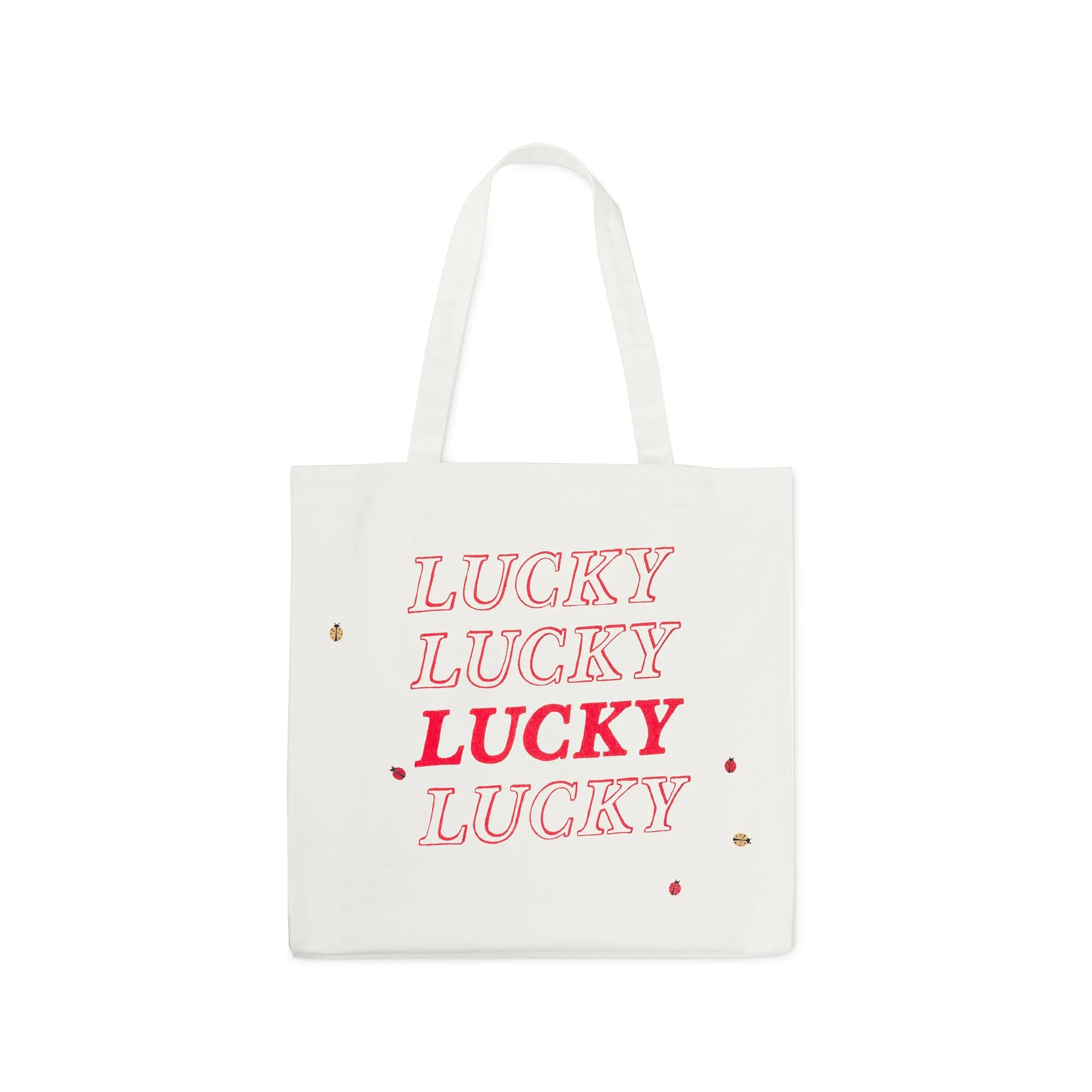 Canvas Book Tote, Lucky Ladybug