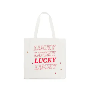 Canvas Book Tote, Lucky Ladybug