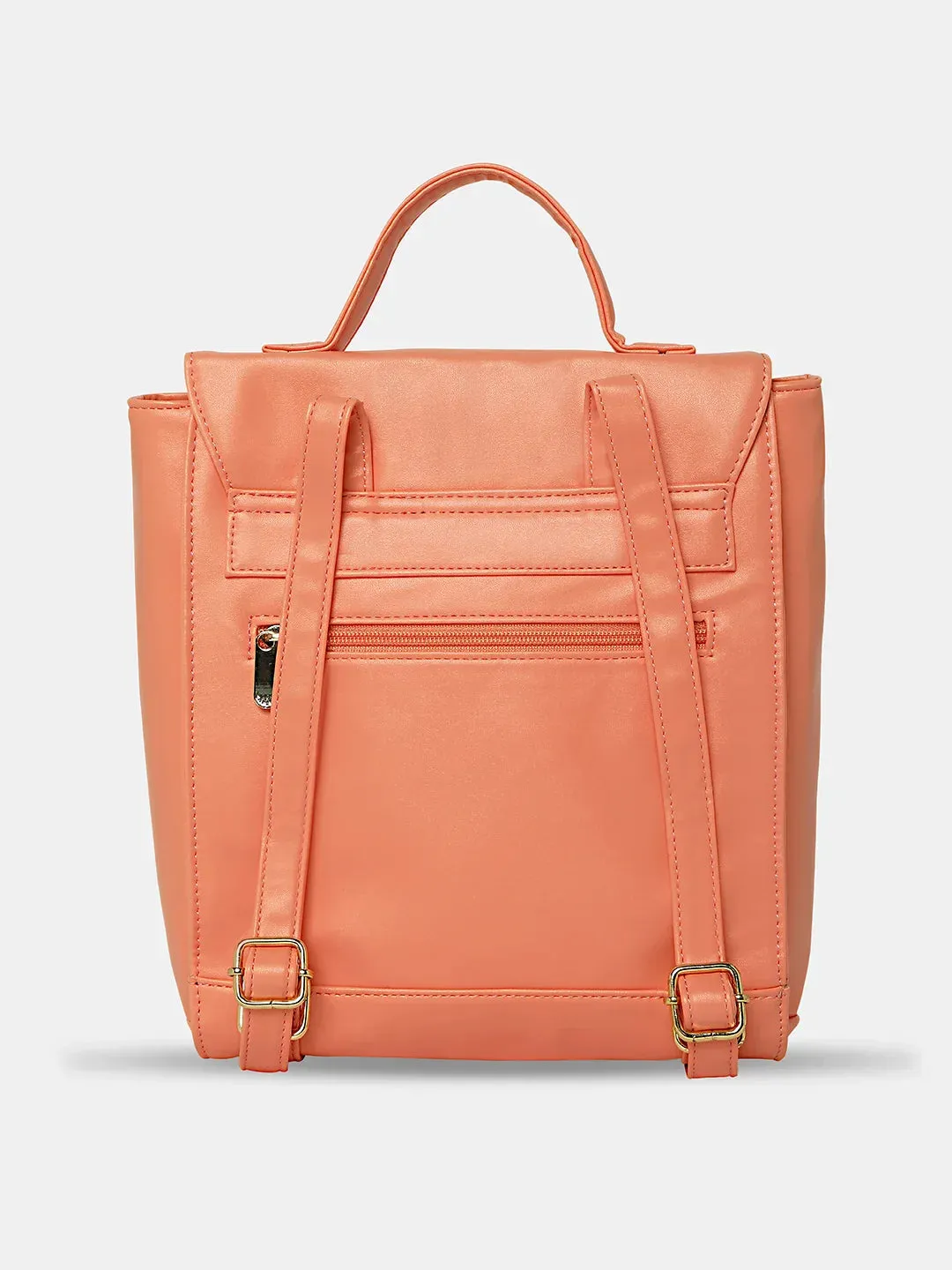 Caprese Snow Backpack Medium Printed Women'S Bag Coral