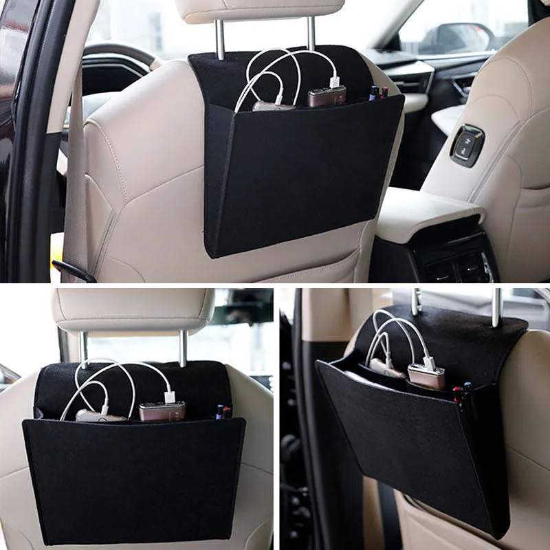 Car Seat Back Storage Bag Non-woven Fabric Multi-Function Auto Organizer Pocket