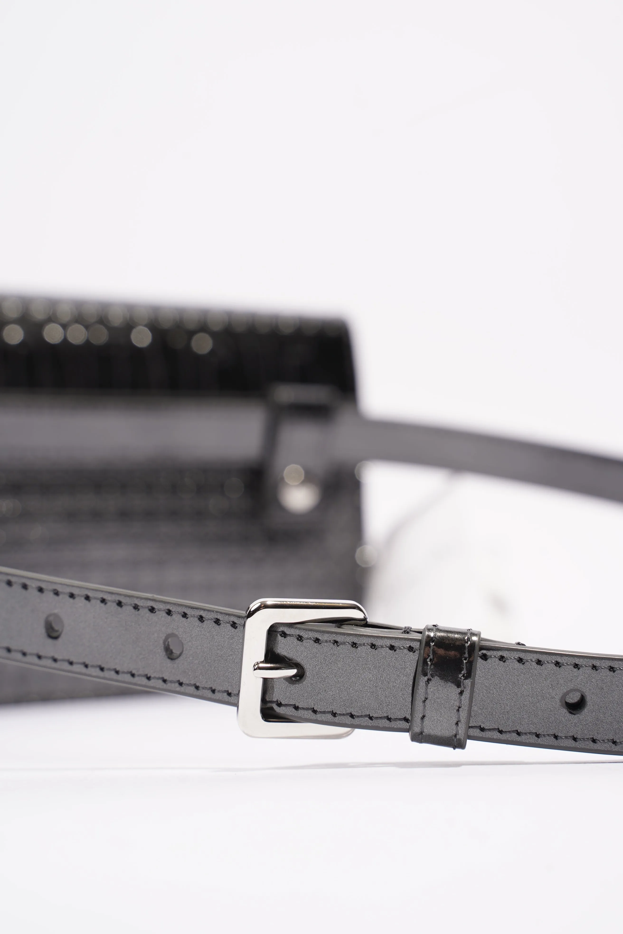 Christian Dior 30 Montaigne 2-in-1 Pouch Grey Patent Leather