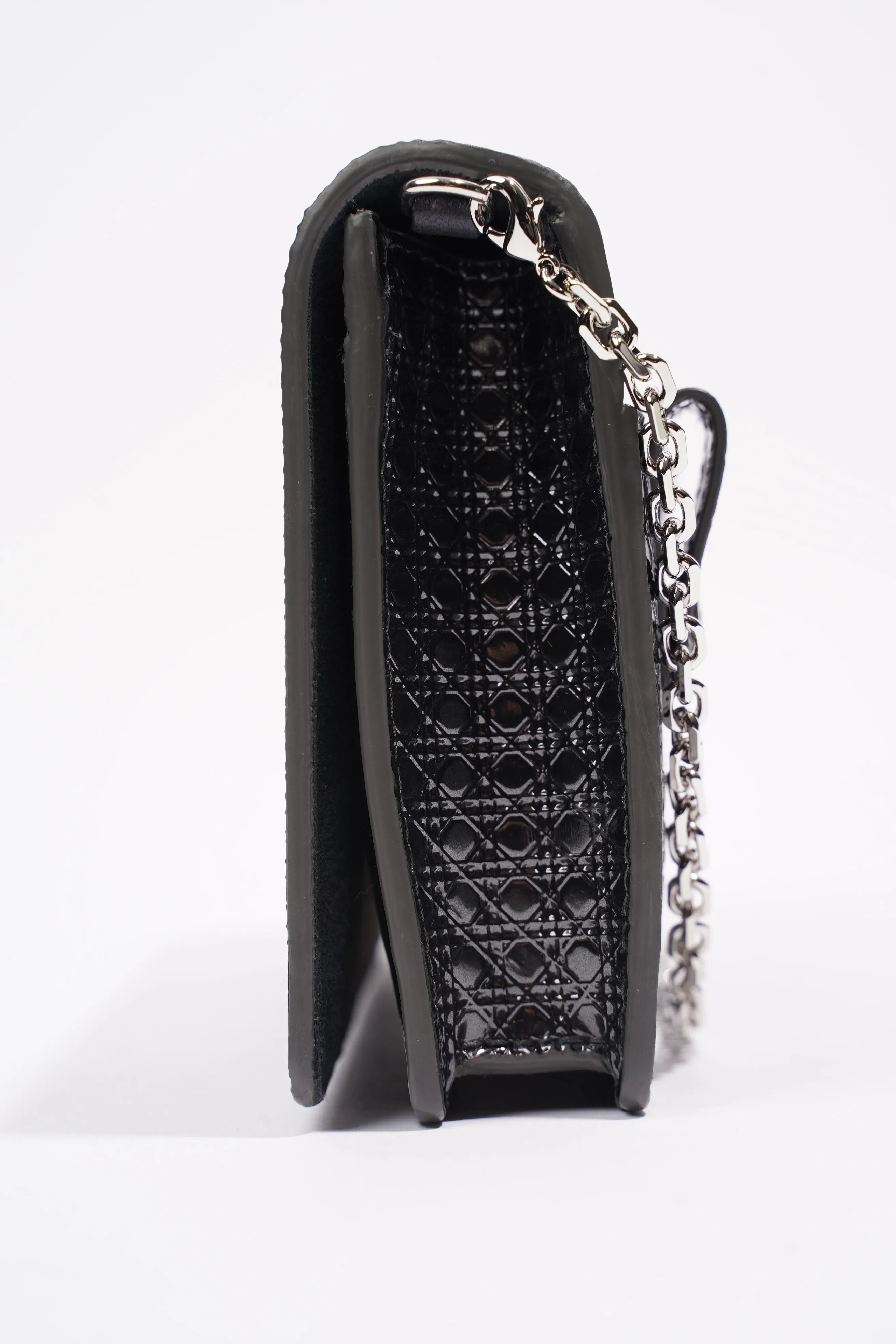 Christian Dior 30 Montaigne 2-in-1 Pouch Grey Patent Leather