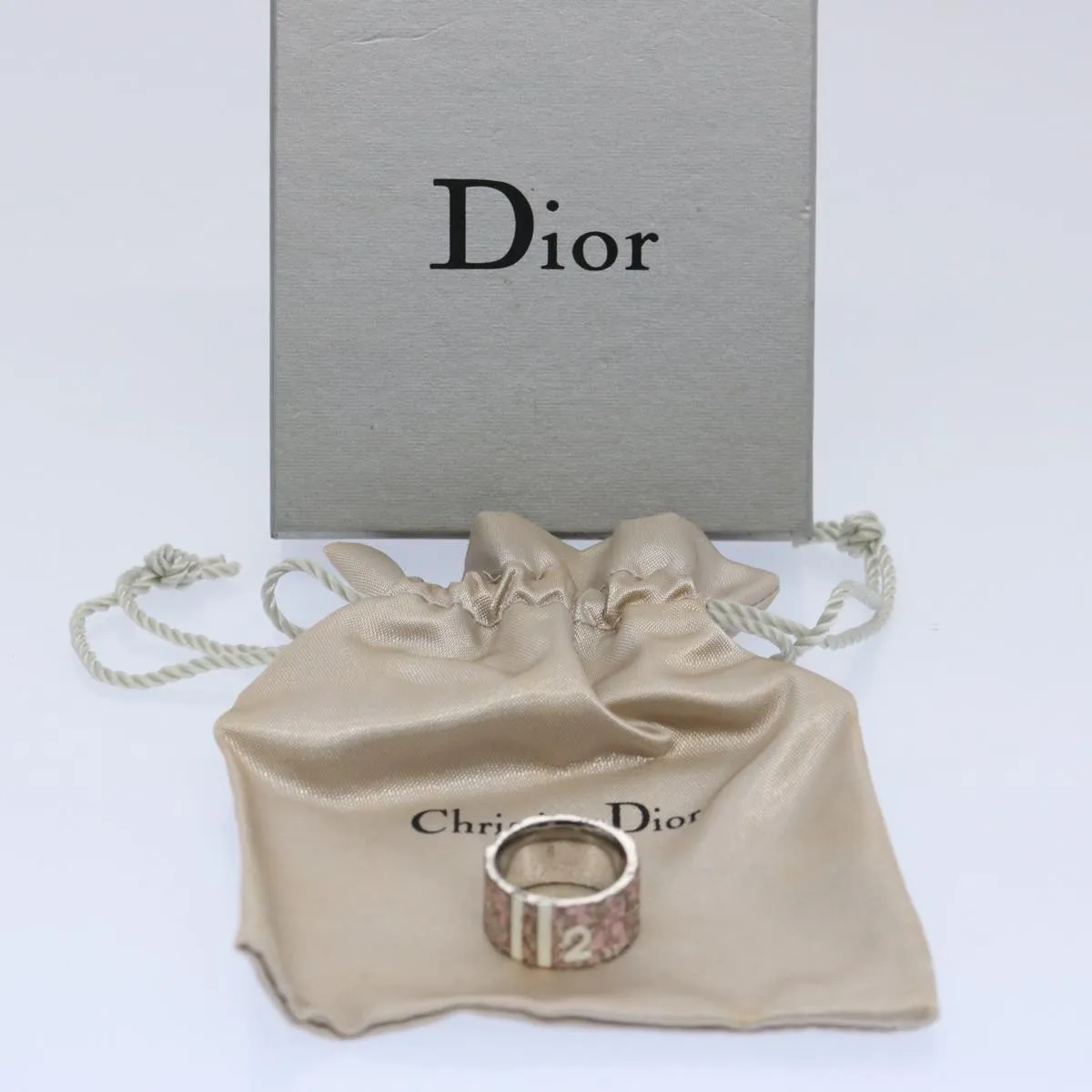 CHRISTIAN DIOR Ring Pink Auth ep2560