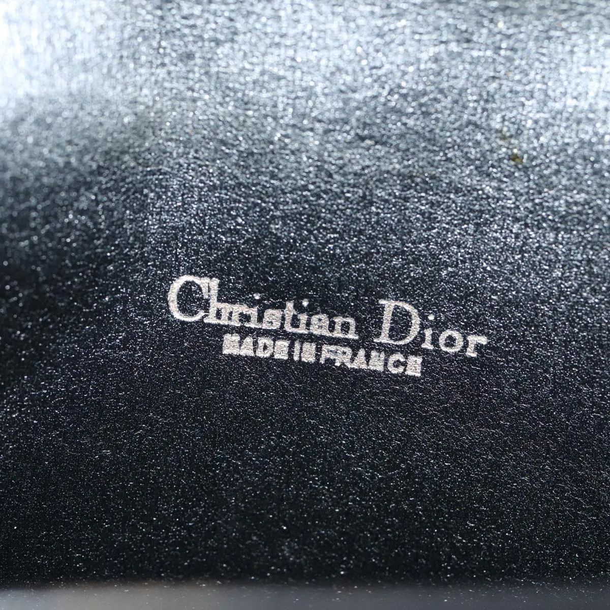 CHRISTIAN DIOR Trotter Canvas Shoulder Bag Black Auth 72874