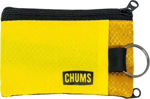 Chums Surfshorts Wallet - Lightweight Slim Wallet with RFID Blocking Card & Clear ID Window - Zippered, Minimalist Wallet w/Key Ring - Solid Colors