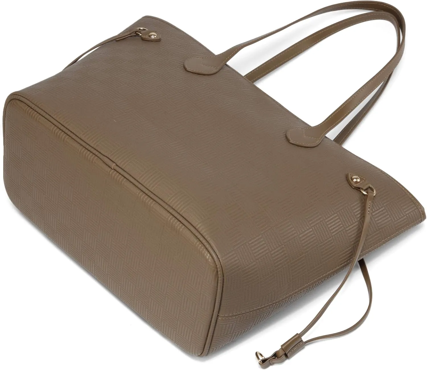 Daisy Rose Tote Shoulder Travel Bag & Matching Clutch PU Vegan Leather