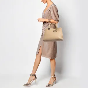 DIOR Beige Leather Medium issimo Shopper Tote