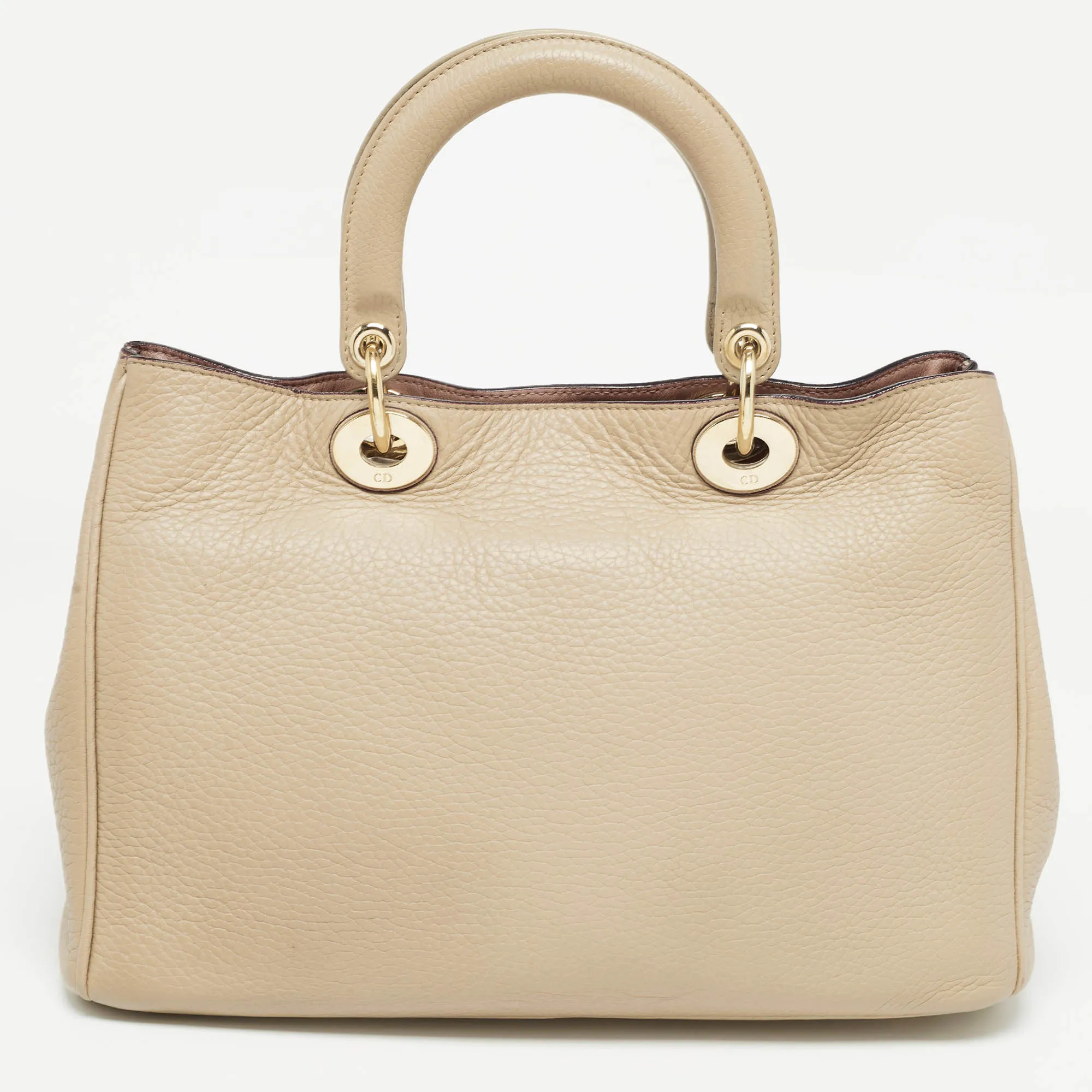 DIOR Beige Leather Medium issimo Shopper Tote