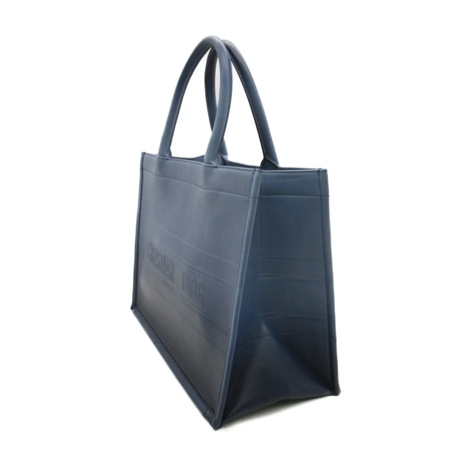Dior Book Tote Medium Tote Bag Blue leather