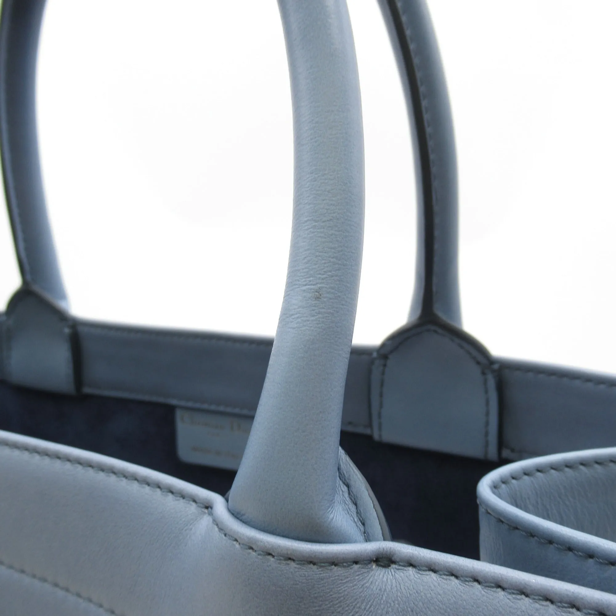 Dior Book Tote Medium Tote Bag Blue leather