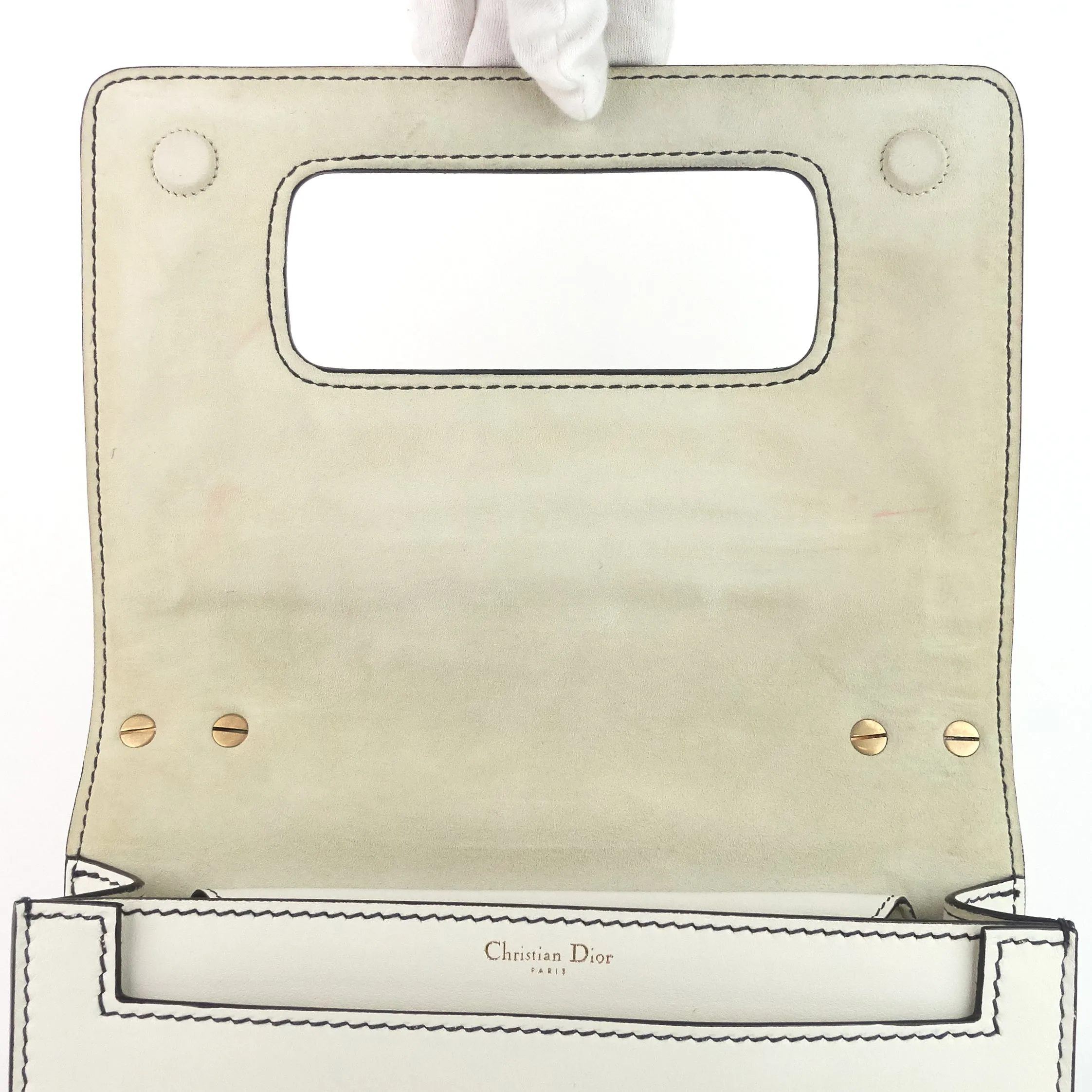 DIOR J'Adior Calf Leather Chain Flap Bag