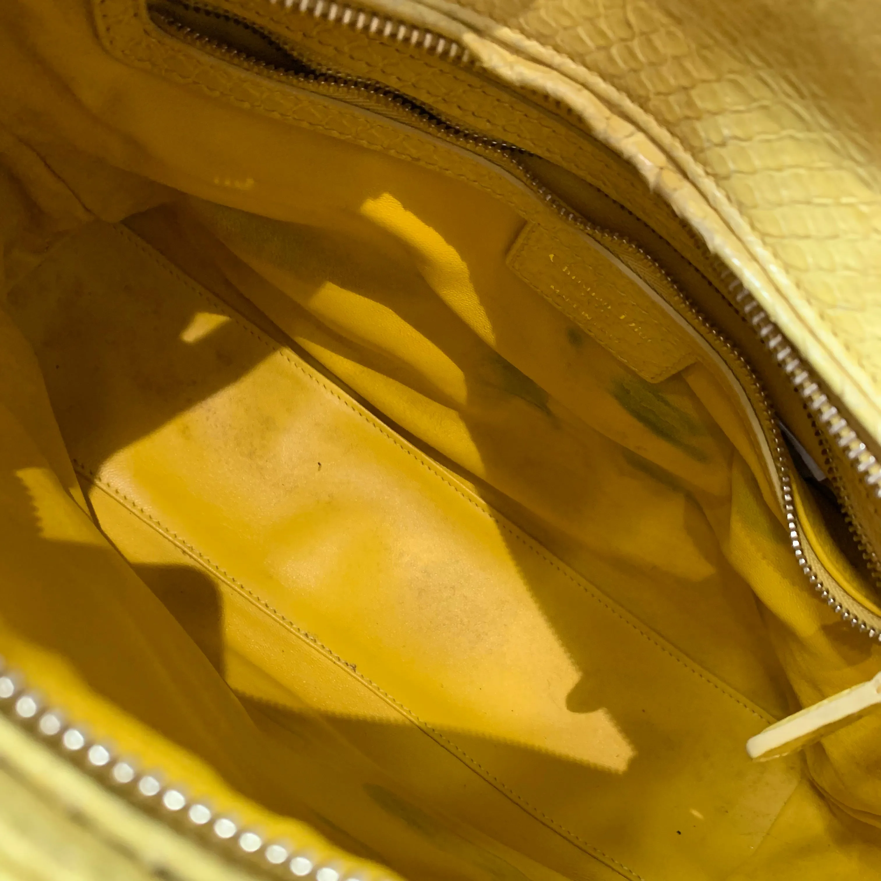 Dior Lady Bag Yellow Python Skin Leather Sku# 44452