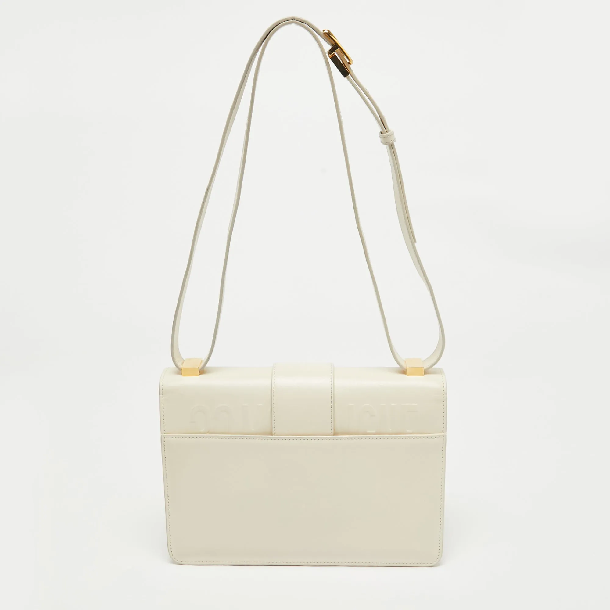 DIOR Off -White Leather 30 Montaigne Shoulder Bag