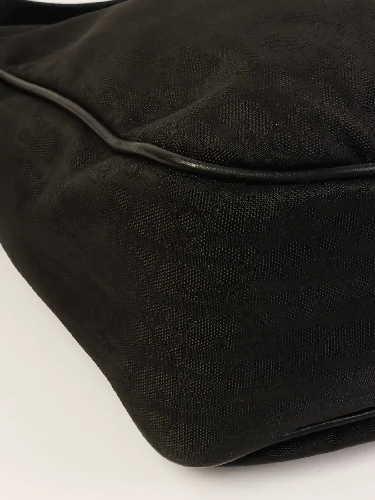 DIOR Trotter Pattern Logo Charm Shoulder Bag Black