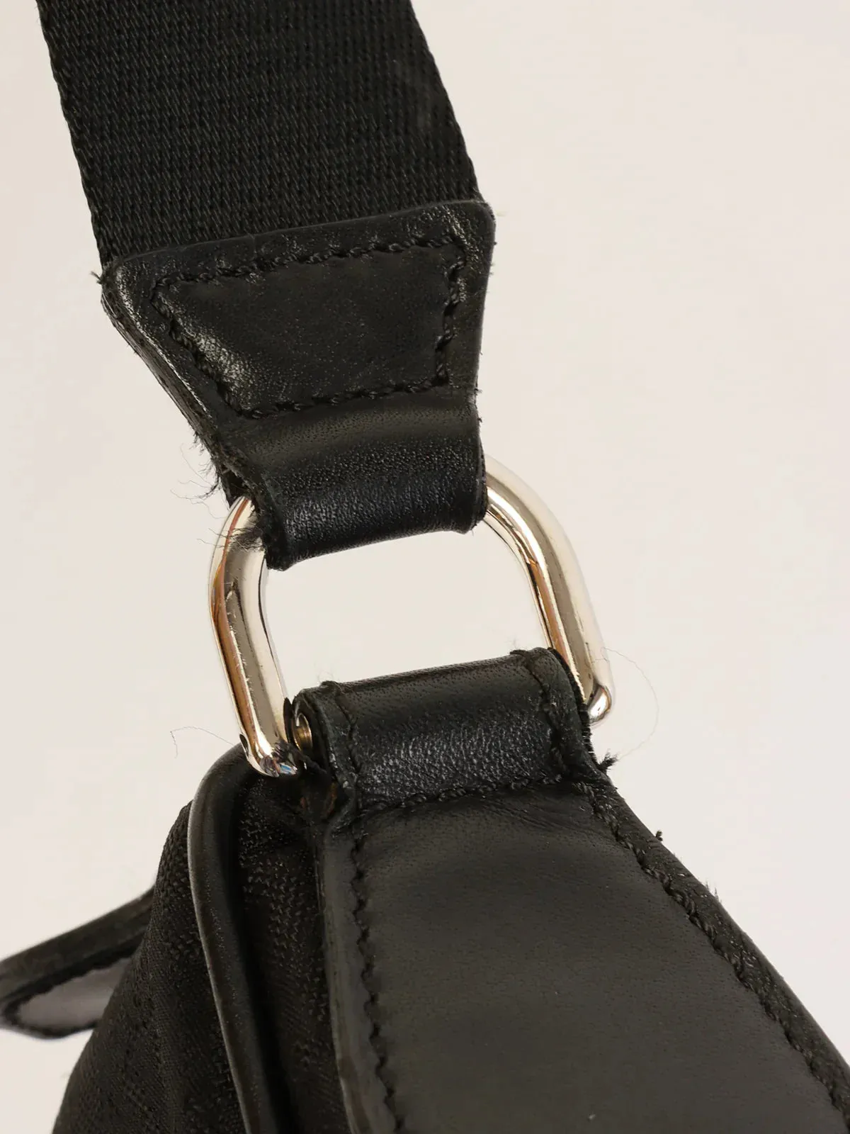DIOR Trotter Pattern Logo Charm Shoulder Bag Black
