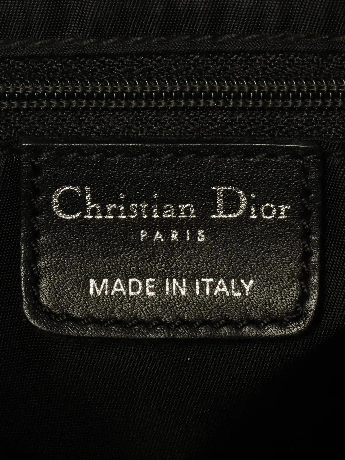 DIOR Trotter Pattern Logo Charm Shoulder Bag Black