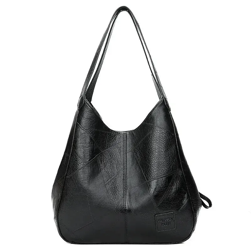Faux Leather Marble Grain Shoulder Bag Daily Commuter