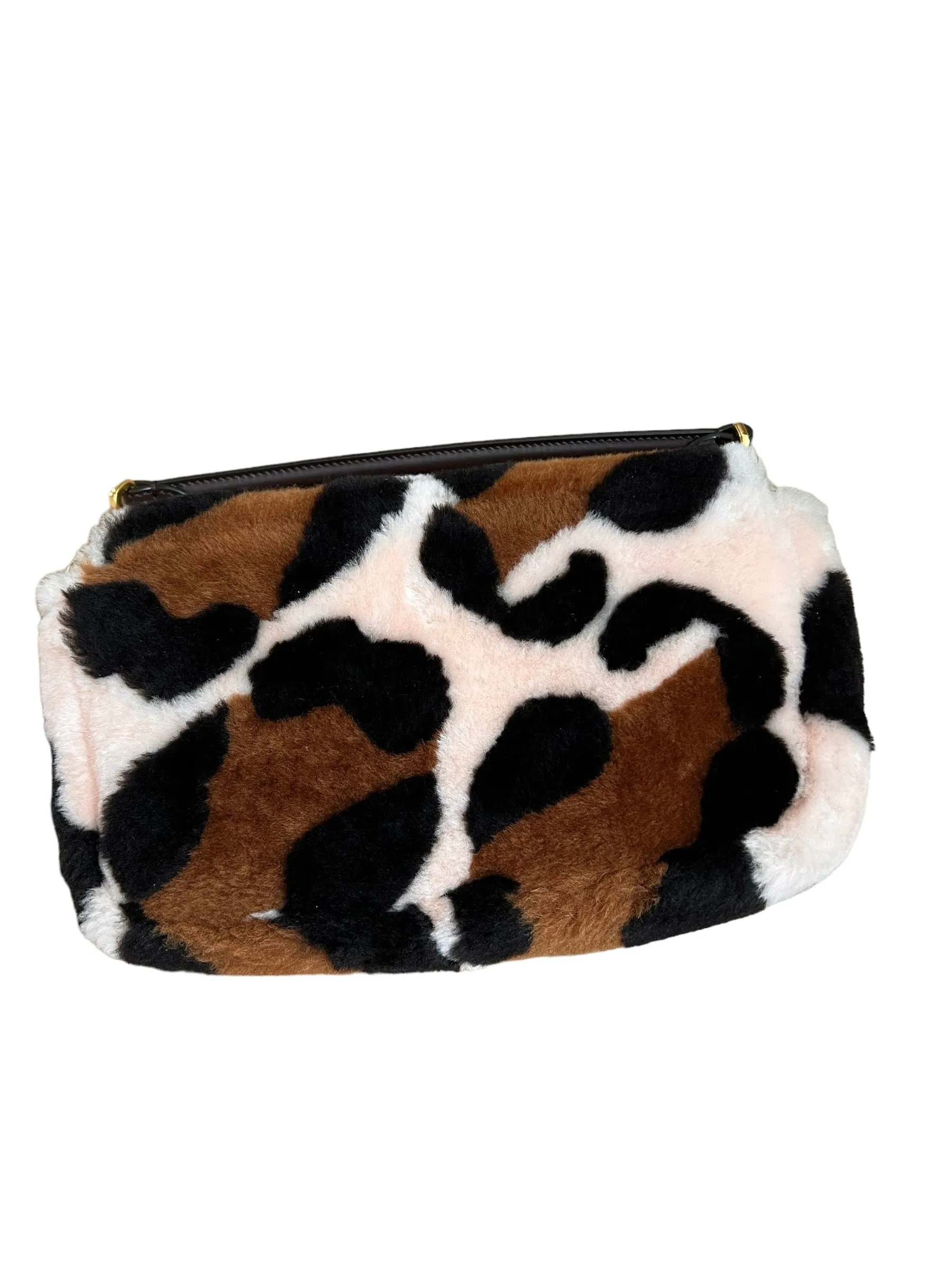 Fendi Shearling Leopard Baguette Bag UKL1417