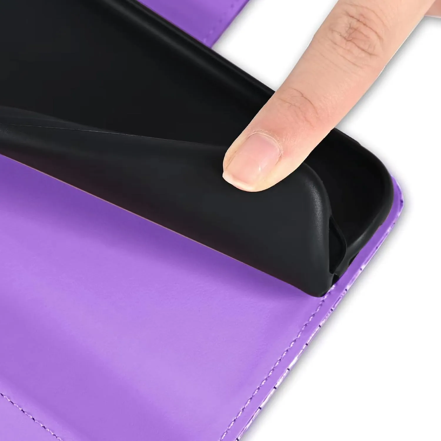 Floral Wallet Case for T-Mobile Revvl 6 Pro/6X Pro 5G with Wrist Strap Shoulder Strap Flip Zipper Purse Card Holder,Phone Cover for Tmobile Revel X Tmo Revell T Mobile Rebel TCL Purple