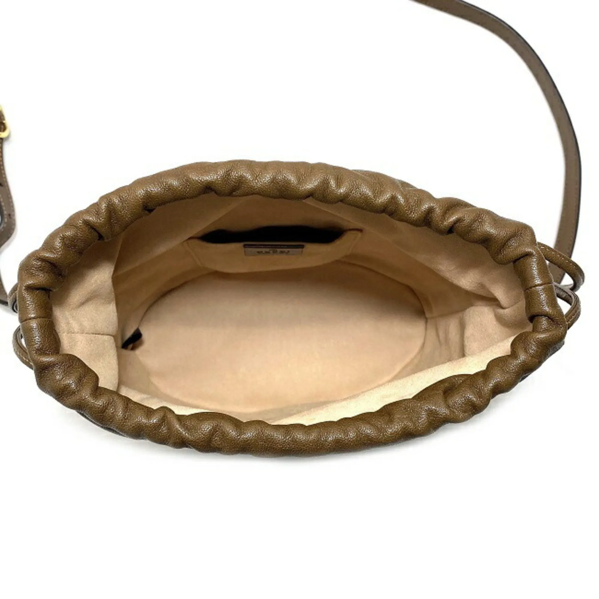 Gucci Bucket Bag Brown Beige Gold Horsebit 602118 1dbug 2363 Canvas Leather Gucci GG Shoulder Women's