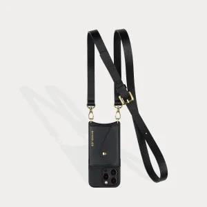 Hailey Side-Slot Crossbody Bandolier - Black/Gold (test)