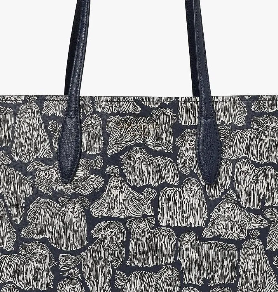 Kate Spade All Day Show Dogs Large Tote Handbag
