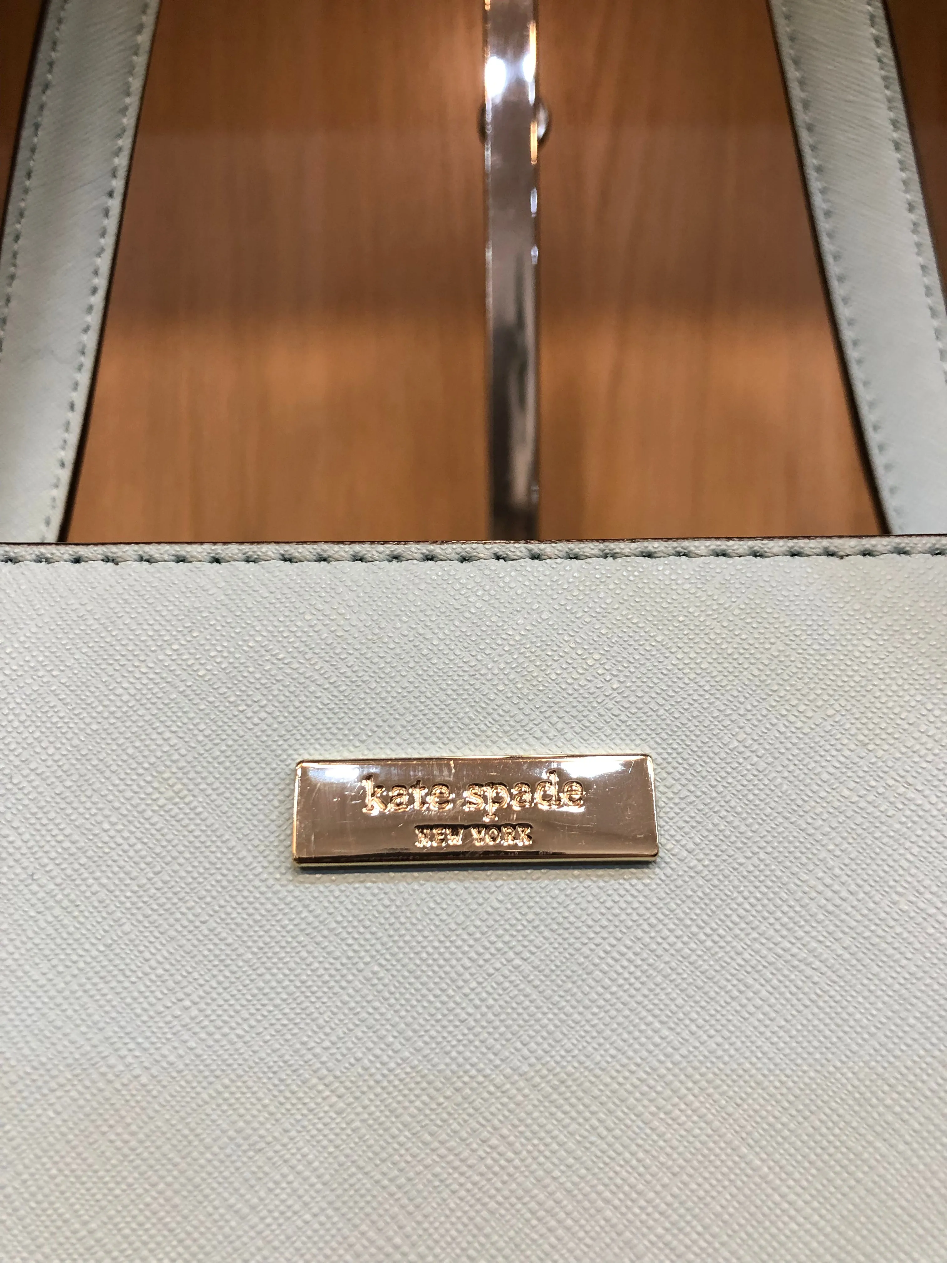 Kate Spade Light Blue Leather Tote