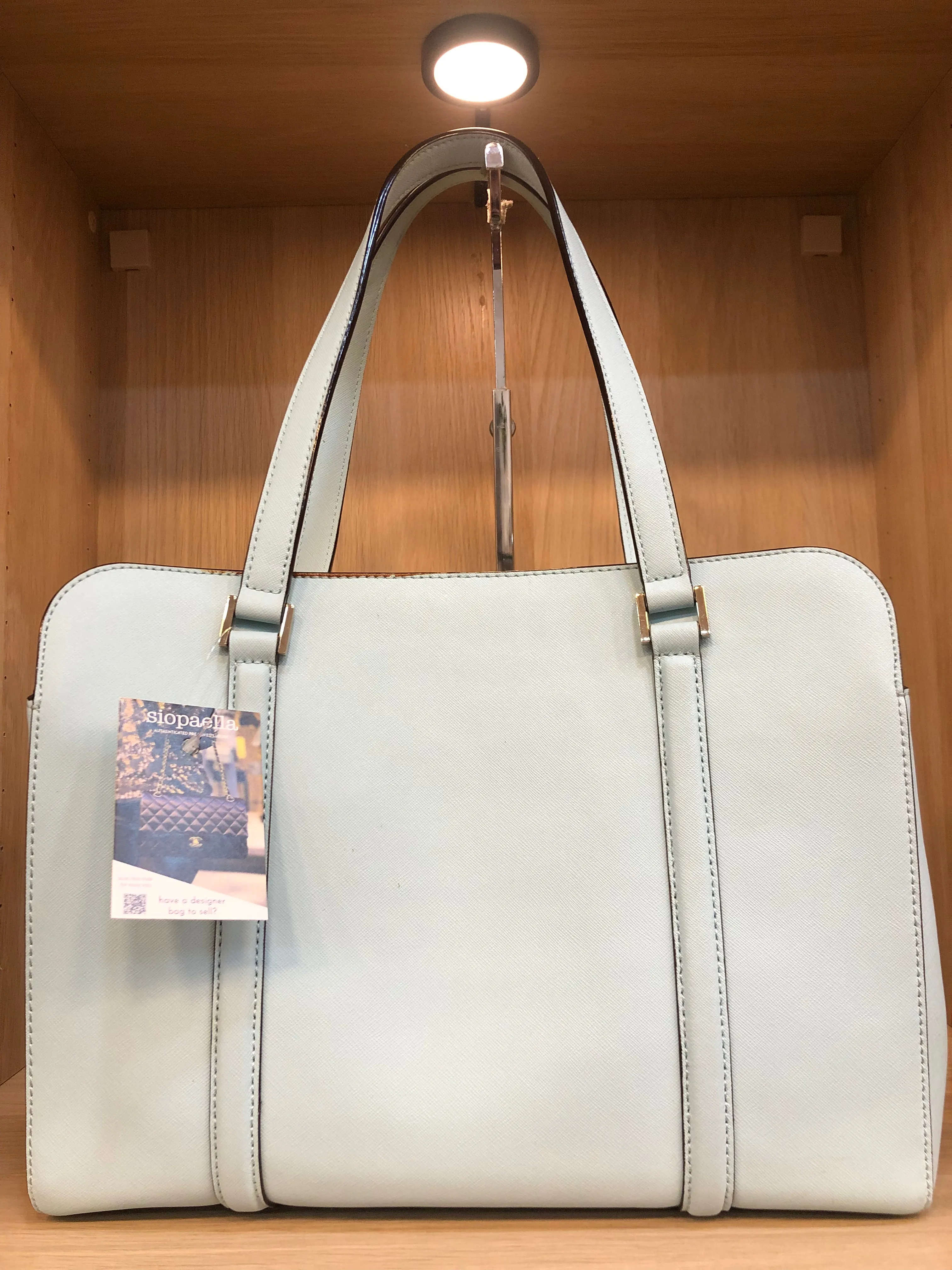 Kate Spade Light Blue Leather Tote