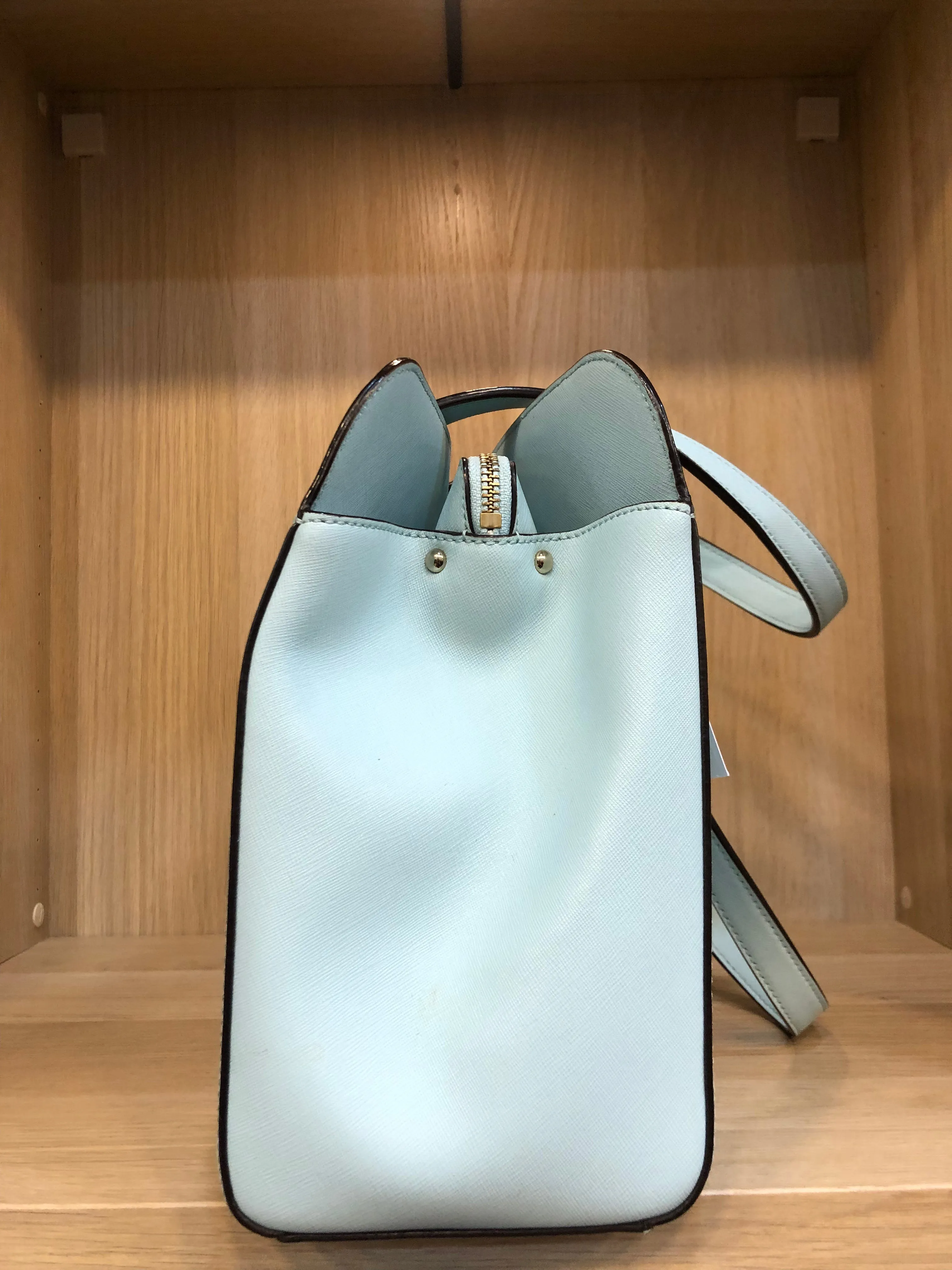 Kate Spade Light Blue Leather Tote