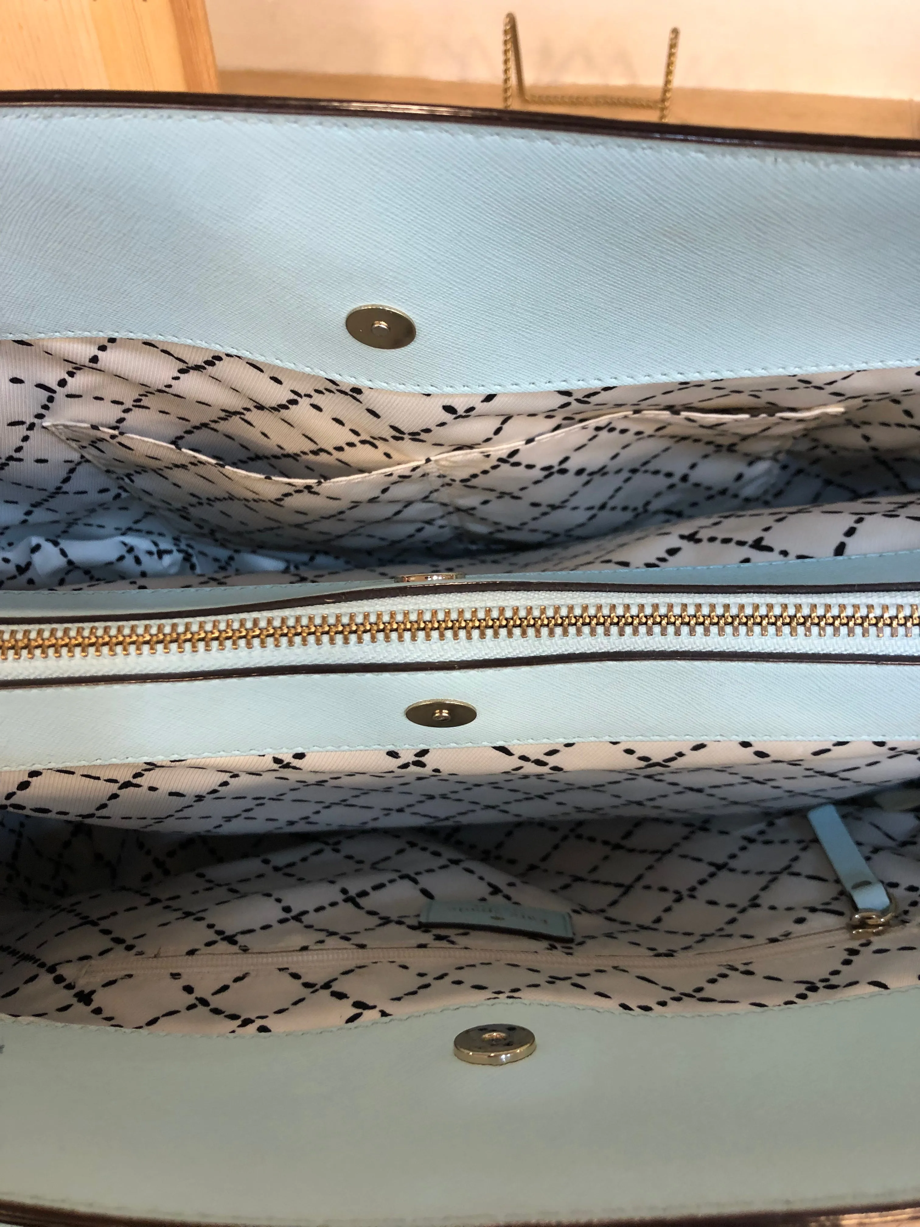 Kate Spade Light Blue Leather Tote