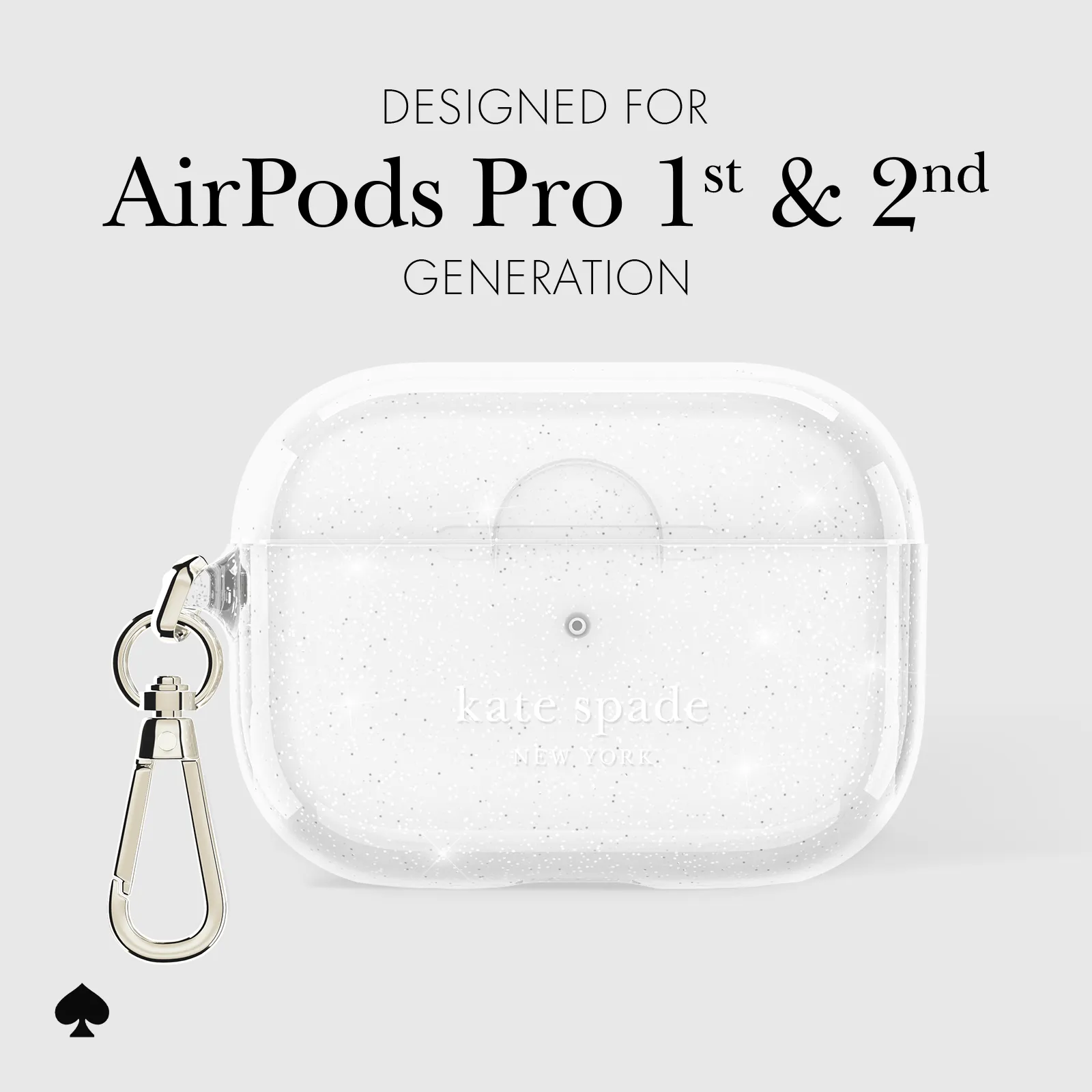 kate spade new york That Sparkle Silver Protective Case - AirPods Pro 1 & 2