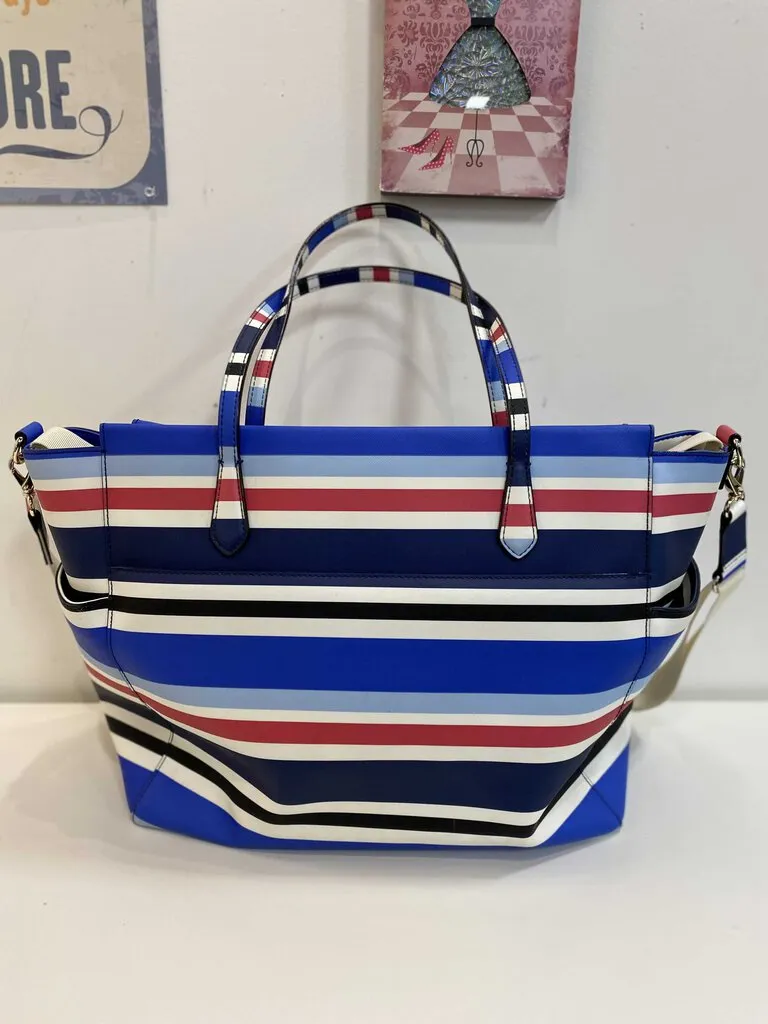 Kate Spade striped tote/diaper bag