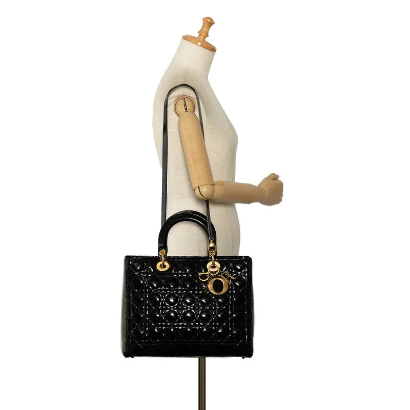 Large Cannage Patent Leather Lady Dior