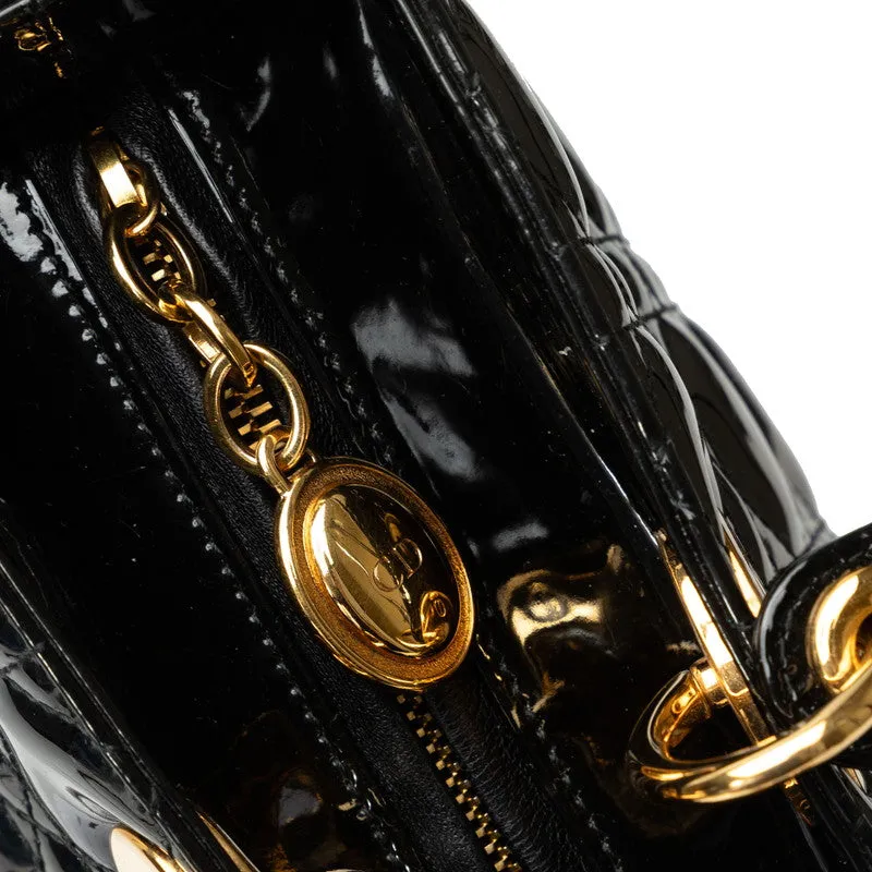 Large Cannage Patent Leather Lady Dior