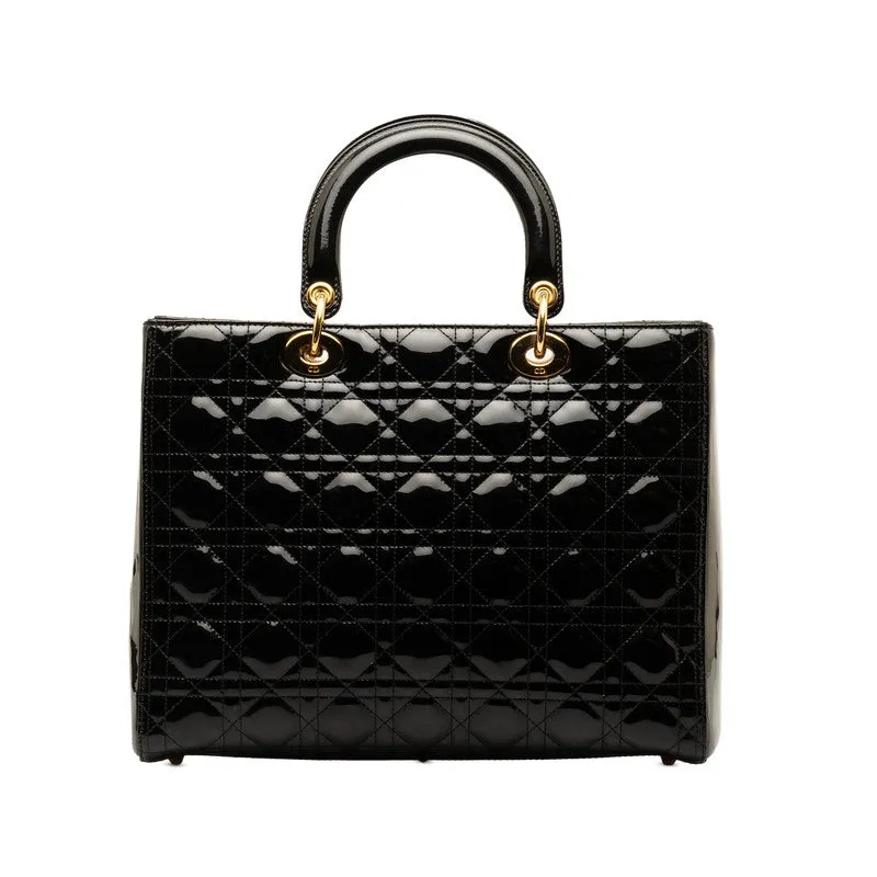 Large Cannage Patent Leather Lady Dior