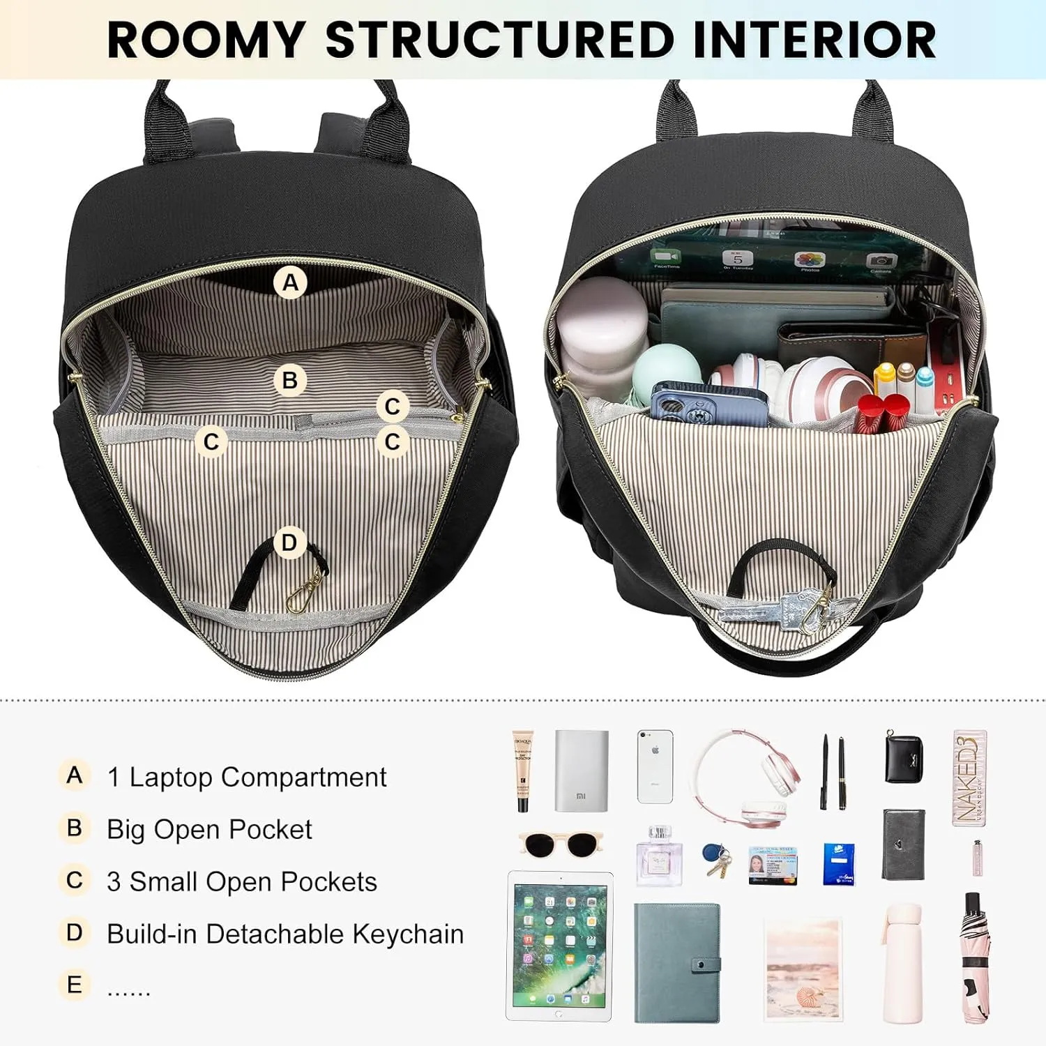 LOVEVOOK Mini Backpack Purse for Women Small Backpack with USB Charging Port, Cute Fashion Daypack for Work Travel Daily