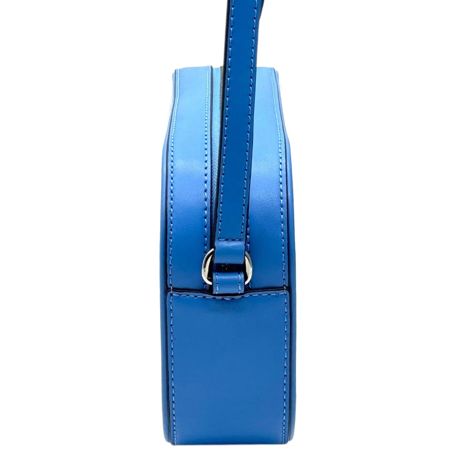 MICHAEL KORS Jet Set Travel Medium Clear Vinyl Camera Bag / Crossbody - Blue