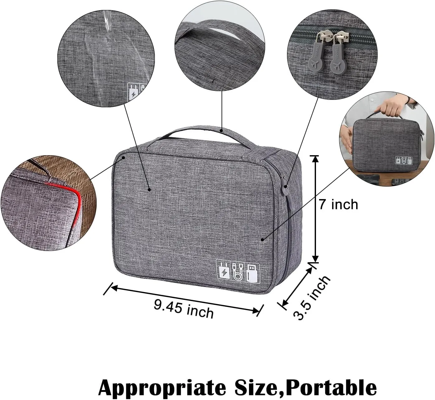 Organizer Bag Big Cable Electronic Devices Travel Pouch USB Charger Accessories Mouse Phone USB Cable SD Power Bank Earphone