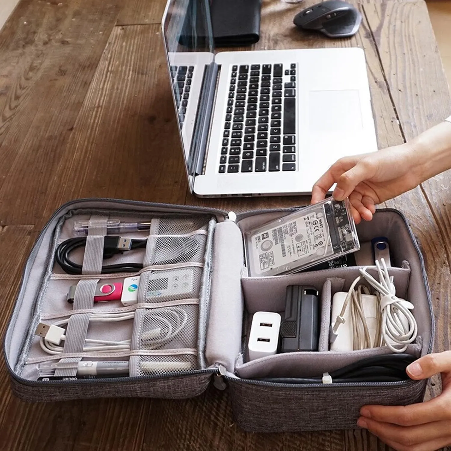 Organizer Bag Big Cable Electronic Devices Travel Pouch USB Charger Accessories Mouse Phone USB Cable SD Power Bank Earphone